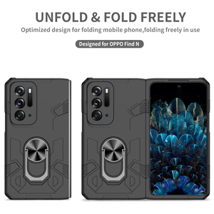 Coque de téléphone pliable antichoc magnétique avec anneau de support rotatif à 360° en PC rigide de haute qualité pour <span class=keywords><strong>OPPO</strong></span> <span class=keywords><strong>Find</strong></span> <span class=keywords><strong>N</strong></span> Fold – Vente en gros - Product Image 6