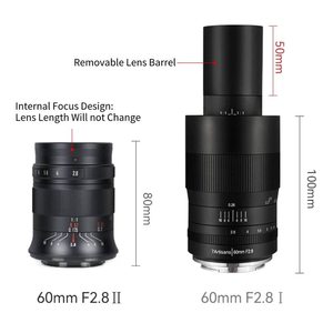 Objectif macro à focale fixe 7artisans 60mm F2.8 Mark II APS-C pour appareils photo E EOS-R Fuji X <span class=keywords><strong>FX</strong></span>/M43, moule privé - Product Image 6