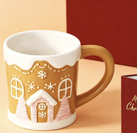 Mug à café en céramique de Noël, design maison de biscuits, cadeau amusant et mignon, boîte incluse, 30 oz, maman, enfants, papa