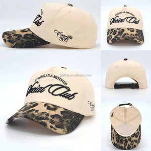 Casquettes de baseball bicolores à 5 panneaux avec logo personnalisé OEM ODM, broderie 3D, structure rigide, 100 % coton, Gorras, chapeaux de sport - Product Image 2