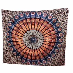 Benutzer definierte digital gedruckt wand hängen tapisserie für schlafzimmer dekor, indische mandala boho hippie, polyester, großhandel
