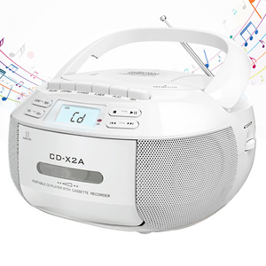 Lecteur de cassettes et de CD portable avec radio AM/FM pour son stéréo, télécommande, prise casque, compatibilité stéréo - Product Image 2