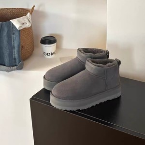 Stivali <span class=keywords><strong>da</strong></span> <span class=keywords><strong>neve</strong></span> invernali mini impermeabili unisex, nuovi, corti, in pelle, imbottiti in velluto, caldi, in cotone, con rialzo - Product Image 4