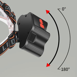 Linterna frontal LED recargable con rotación ajustable de 180 grados para iluminación de pesca al aire libre - Product Image 1