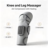 Masseur sans fil pour genoux et mollets, compression d'air, chauffage, enveloppement pour les jambes, 3 modes, 3 intensités, 40-60°C, contrôle de la minuterie pour soulager les muscles