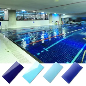 Azulejo de cobalto padrão fina de 244x119mm, telha de porcelana da competição azul da piscina