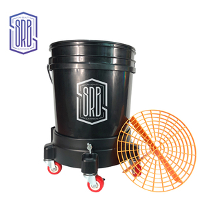 Seau de lavage de voiture en plastique de style nouveau avec grille de protection et chariot - Product Image 2