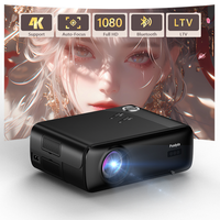 Projecteur portable haute luminosité avec système d'exploitation Linux, correction automatique de la distorsion trapézoïdale, prise en charge 4K, 1600 ANSI, stéréo HIFI pour les entreprises et l'éducation