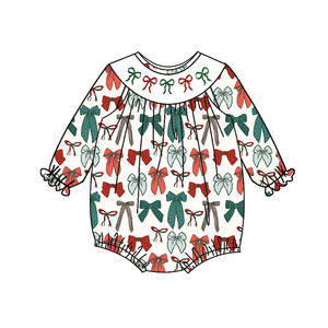 No Moq Sales LR2187 Pre-ordine vestiti bambina grembiule <span class=keywords><strong>natale</strong></span> manica lunga pagliaccetto-2025.3.15 - Product Image 5