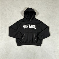Sweat à capuche imprimé DTG noir, coupe ajustée, en coton de haute qualité, molleton bouclette, personnalisé, avec logo imprimé, coupe oversize