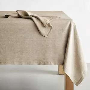 Stone washed Linen Restaurant Tischdecke Hochwertige Flachs Leinen Tischdecke