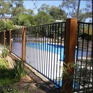 Powder Coated Aluminum Pool Heavy Duty Safety Fencing Panels Vertical