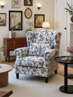 Fauteuil Tigre Rétro en Velours Style Américain, Canapé Simple Vintage, Chaise Cigare pour Salon et Chambre, Siège Décontracté, Mobilier de Maison