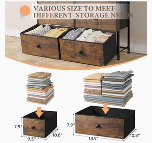 Mobilier moderne de salon personnalisé <span class=keywords><strong>Commode</strong></span> en bois à armature en métal de couleur nature avec poignées et 12 tiroirs - Product Image 5