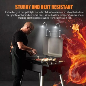 Lumière de <span class=keywords><strong>Barbecue</strong></span> à Base magnétique, éclairage de <span class=keywords><strong>Barbecue</strong></span> à LED Super lumineux, cou Flexible à 360 degrés, résistant aux intempéries, lumière de cuisson - Product Image 4