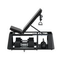 Banc de musculation réglable 4-en-1 Snode pour la musculation à domicile avec système de croisement de câbles, design pliable et durable