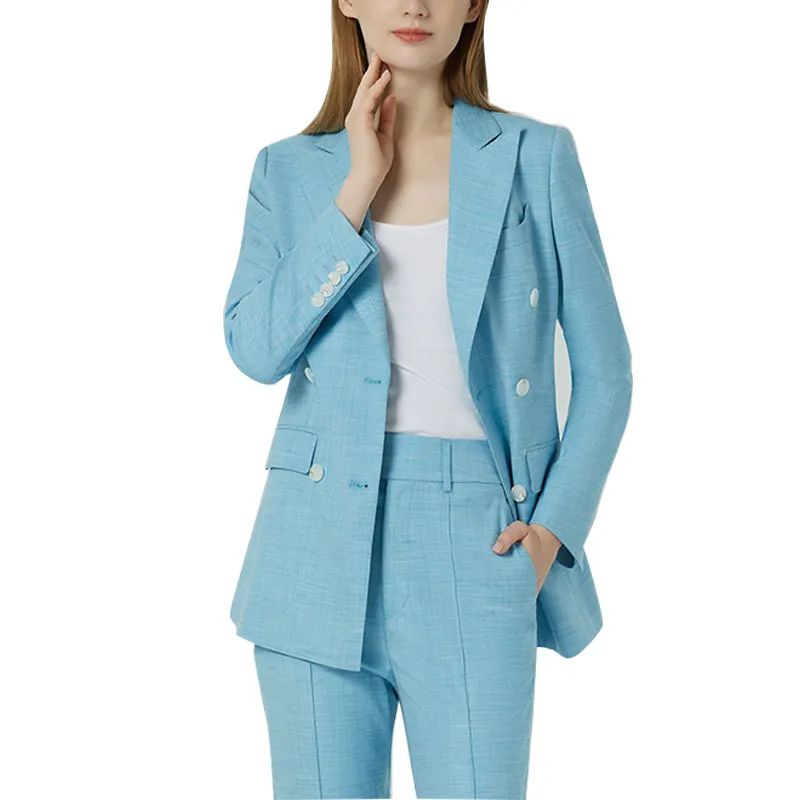 fall 2022 women clothes Fashion double breasted Long Designs Office formal Blazer mujer ladies Suit coat Designer Blazer Women