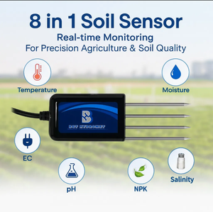 เครื่องวัดคุณภาพดิน 8 in 1 สำหรับการเกษตร วัดค่า NPK/pH/EC และความชื้น - Product Image 4