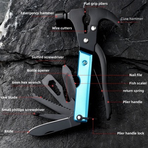 Vente chaude Lame En Acier Inoxydable Multi-Outil Camping En Plein Air Sécurité Multifonctionnel Marteau et Griffe Couteau Ensembles - Product Image 4