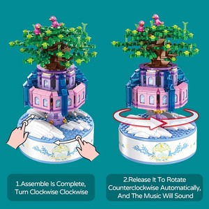 PANLOS 656008 Hộp Nhạc Sky City 478 Khối Xây Dựng Bộ Đồ Chơi Giáo Dục Trẻ Em Gạch Lắp Ráp Hạt Nhỏ - Product Image 5