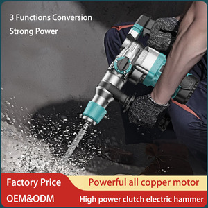 Búa khoan bê tông <span class=keywords><strong>3</strong></span> trong 1, 110V/220V, công suất cao, dùng cho gia đình, loại SDS, phá tường, khoan búa xoay, bộ máy khoan tác động - Product Image 3