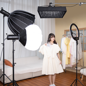 Luz de Video LED de 300W con Intensidad Regulable Continua, 6500K Luz Diurna, Lámpara de Fotografía para Teléfono, para Transmisiones en Vivo de <span class=keywords><strong>YouTube</strong></span>, Estudio Fotográfico, Aluminio - Product Image 6