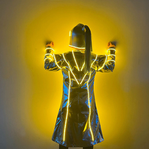 ชุดเต้นรำคอสเพลย์สำหรับผู้ชายชุดเต้นรำหุ่นยนต์ LED เสื้อผ้านักเต้นสำหรับไนท์คลับปาร์ตี้ - Product Image 5