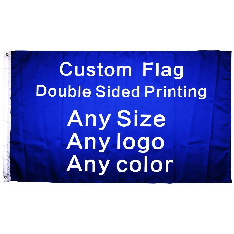 48H Outdoor Alle Landen Elk Formaat Logo Kleur Digitaal Katoen Polyester Stof Dubbelzijdig Custom Printen 3X5 Vlag