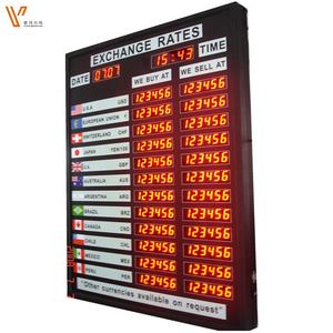 Panneau d'affichage personnalisé à LED sur écran numérique sur le taux de change des devises étrangères Panneau publicitaire numérique indicateur à LED - Product Image 5