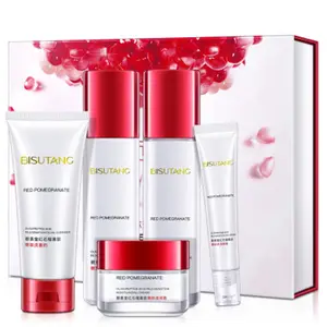 OEM ODM BISUTANG 5 Pieces Red Pomegranate Moisturizing Whitening Skin Care Set For Face Care NourishingとTender Skinケア