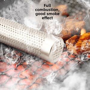 Tubo Ahumador Perforado de Acero Inoxidable para Pellets de Madera, Parrilla Eléctrica, a Gas o Carbón, Ahumado en Frío y Caliente, Portátil - Product Image 2