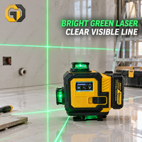 Niveau laser 4D GD 16 lignes, faisceau vert, auto-nivelant 360° °   Horizontal Vertical pour la pose de carrelage, de revêtements de sol et de plafonds, Construction OEM