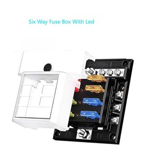 6 vie fusibile B porta blocco fusibile, 6 circuito dado a vite terminale W/Bus negativo 5A 10A 15A 20A fusibili liberi, con indicatore a LED - Product Image 3