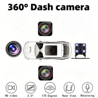 Caméra embarquée Full HD 1080P 4 canaux avec écran IPS 3 pouces, WiFi, vision nocturne, enregistrement en boucle, grand angle, garantie 1 an