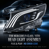 Convient pour Mercedes-Benz VITO W447 16-23, ensemble de phares V260 modifié avec des feux de jour LED de style Maybach