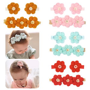 Bandeau fleur 3D crochet-pinces à <span class=keywords><strong>cheveux</strong></span> pour bébé fille petites barrettes pour <span class=keywords><strong>cheveux</strong></span> accessoires de <span class=keywords><strong>cheveux</strong></span> pinces à crochet fleur - Product Image 2