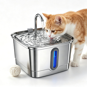 Non Toxic Stainless Steel Pet <b>Water</b> Feeder Quiet Flow Indoor Pet Drinking Fountain - Product Image 1