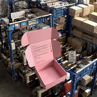 Boîte d'expédition pliable en carton ondulé à grande capacité, imprimée avec logo personnalisé, recyclable, fermeture magnétique, poignée durable