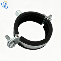 Collier de serrage pour tuyau UTT61 à revêtement en caoutchouc, version en acier inoxydable disponible pour les projets de canalisations industrielles intérieures