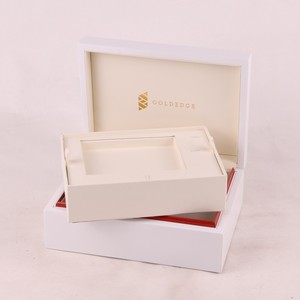 Caja de Madera MDF Lacada en Blanco de Alta Calidad Edream, con Bandeja Extraíble para Bolígrafos y Gemelos, Diseño Personalizado, Grabado Láser - Product Image 6