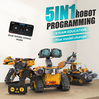 Bloques de Construcción de Robot Transformable de Cinco Piezas, Plástico ABS, Estructura Duradera, Set de Construcción, Programación, Control Remoto Eléctrico