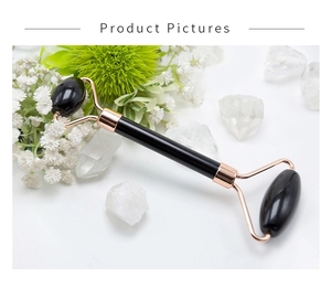 Obsidiana Natural Rodillo de Masaje Facial Palo de Piedras Preciosas de Belleza Para el Cuidado de la Piel - Product Image 4