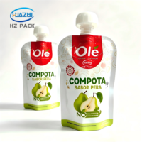 Sachets Doypack Mignons pour Aliments Bébé : Pochettes à Bec Verseur pour Yaourt, Purée de Fruits, Jus, Lait, Gelée, Salade – Emballages Anti-éclaboussures avec Bouchon Anti-avalage et Anti-fuite