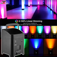 Projecteur LED PAR sans fil Sharpy DMX sur batterie 6x18W RGBWA UV 6-en-1 pour mariage, DJ, discothèque, scène, club