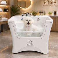 Baignoire de toilettage pour animaux de compagnie à domicile, en acrylique durable, adaptée aux familles