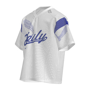 Camiseta Deportiva Retro Americana HEALY con Cuello en V, Malla Transpirable, Paneles en Contraste, Ligera, Secado Rápido, 100% Poliéster, Verano - Product Image 2