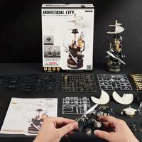 Jouets d'assemblage Robotime Rokr CGL01, hélicoptère Da Vinci, kit d'artisanat DIY, puzzles en plastique 3D mécaniques