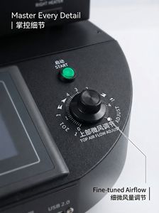 Slim touchscreen drievoudig zonesysteem voor verwarming minimaliseert chipafvalverliezen 360 °   Draaibare LED-verlichte telefoonreparatiemachine - Product Image 4