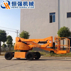 Plateforme de travail aérienne articulée autopropulsée diesel Heng Qiang Ji Xie Boom Lift GTZZ12D 14m pour usage en construction - Product Image 1