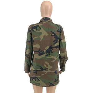Vestes et manteaux pour femmes tendance, style camouflage, broderies, poches, streetwear - Product Image 3